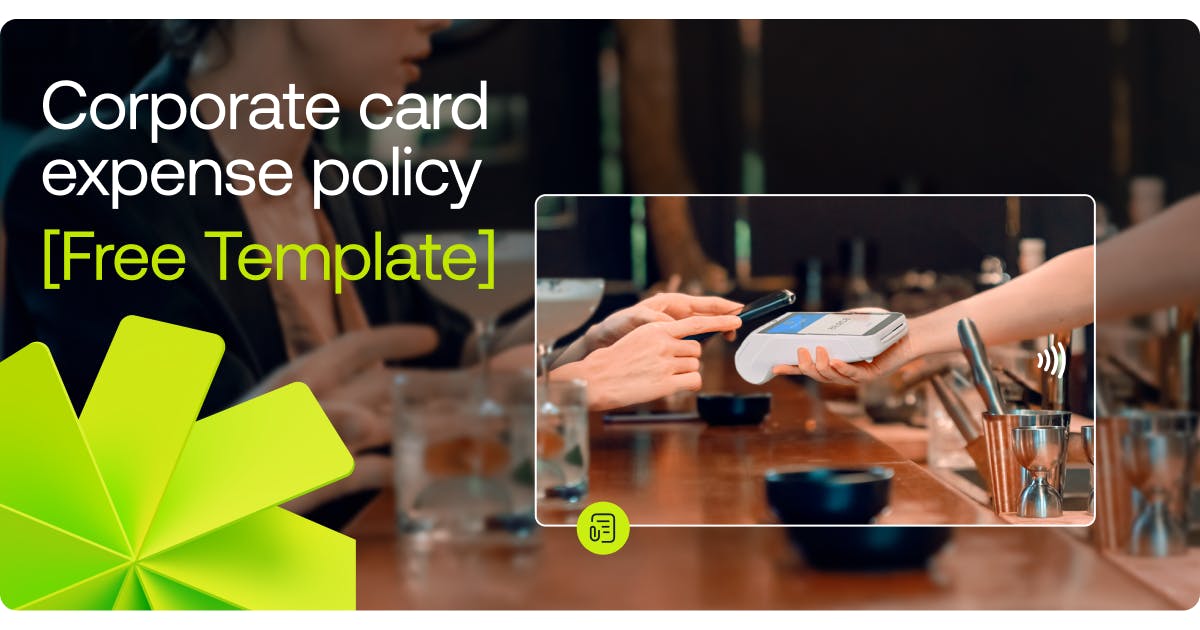 Corporate card expense policy template banner, highlighting compliance for effective tail end spend management.