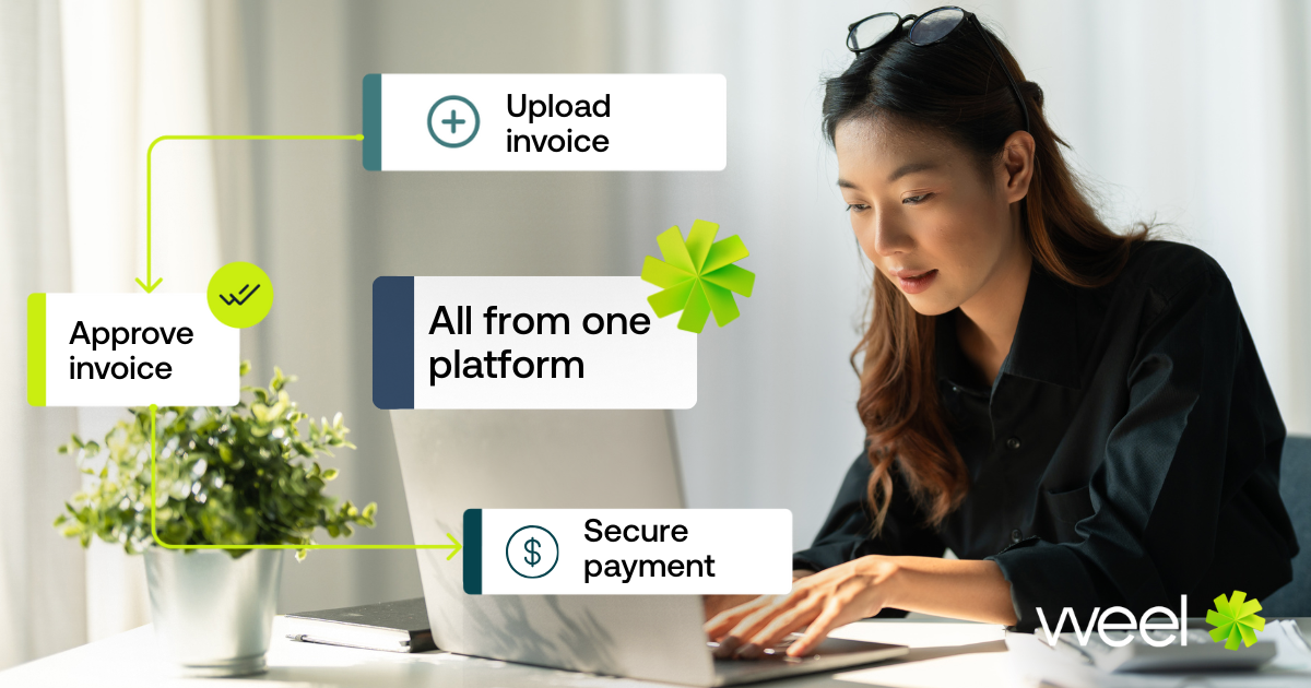 Finance team member reviewing Weel’s AP automation software—an alternative to accounts payable outsourcing